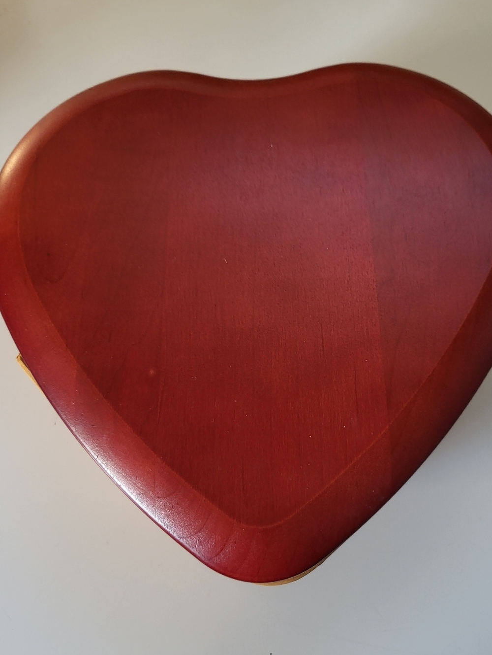 2004 Longaberger Heart Shaped Basket with Red Lid and 3 Compartment Insert